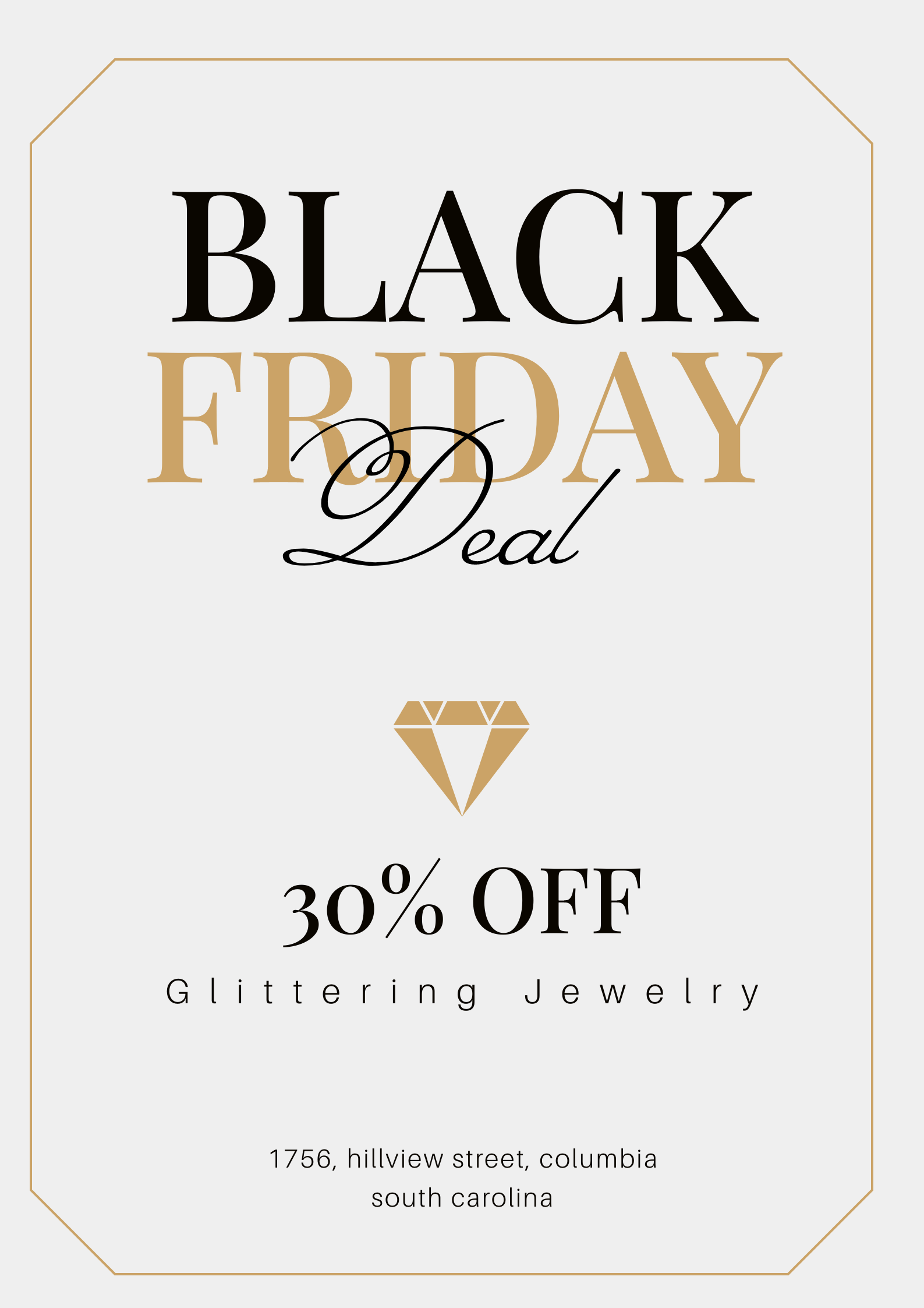 Black Friday deal advertisement poster template