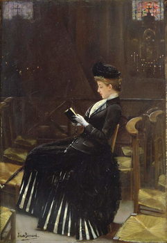 Riproduzione A Woman at Prayer, c.1889