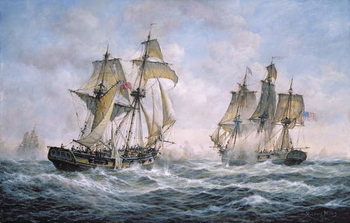 Riproduzione Action Between U.S. Sloop-of-War Wasp and H.M. Brig-of-War Frolic