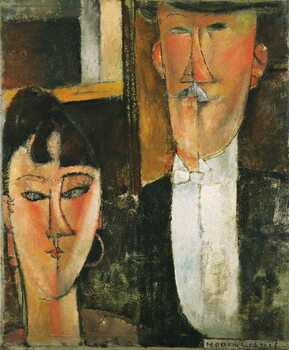 Riproduzione Bride and Groom - Peinture de Amedeo Modigliani