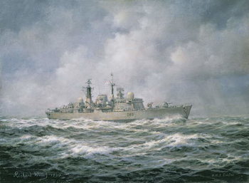 Riproduzione H.M.S. Exeter at Sea, 1990