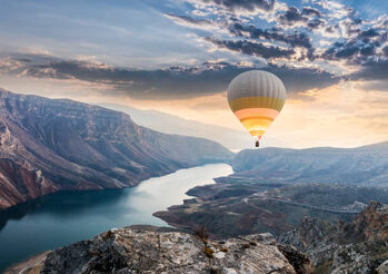 Fotografi Hot air balloons flying over the