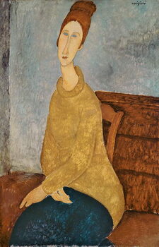 Riproduzione Jeanne Hebuterne in a Yellow Jumper