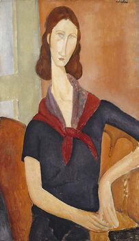 Riproduzione Jeanne Hebuterne (with a Scarf) 1919