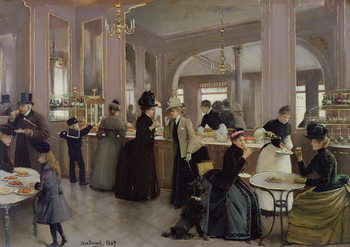 Riproduzione La Patisserie Gloppe, Champs Elysees, Paris, 1889