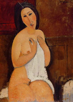 Riproduzione Seated Nude with a Shirt