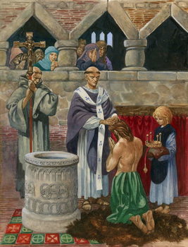 Bildreproduktion St Augustine baptising King Ethelbert