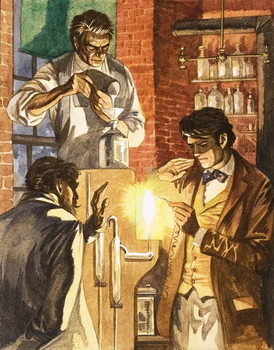 Obrazová reprodukce Thomas Edison and Joseph Swan create the electric light