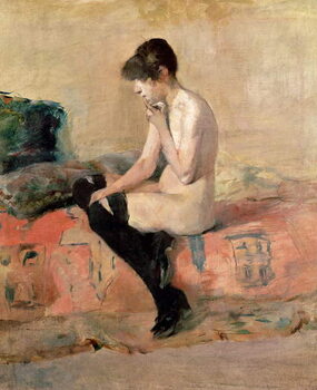 Riproduzione Woman Seated on a Divan