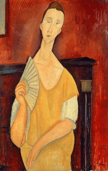 Riproduzione Woman with a Fan (Lunia Czechowska) 1919