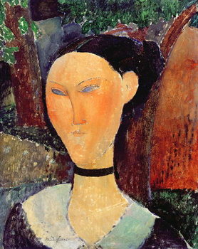 Riproduzione Woman with a Velvet Neckband, c.1915