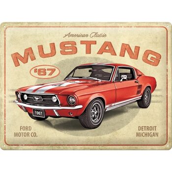 Blechschild Ford Mustang - GT 1967 Red