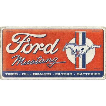 Blechschild Ford Mustang - Horse & Stripes