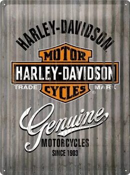 Blechschild Harley-Davidson - Genuine Motorcycles