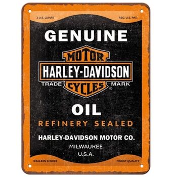 Blechschild Harley-Davidson - Genuine Oil