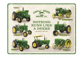 Blechschild John Deere - Model Chart