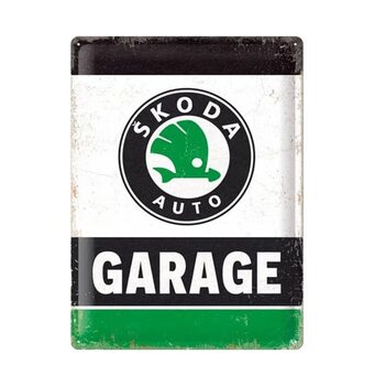 Blechschild Škoda - Garage