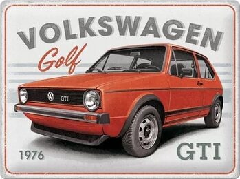 Blechschild Volkswagen VW - Golf GTI 1976