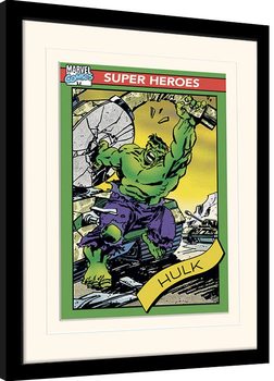 Gerahmte Poster Marvel Comics - Hulk Trading Card