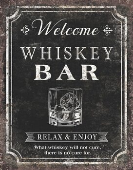 Metalowa tablica Whiskey Bar