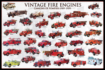 Poster Vintage fire engines