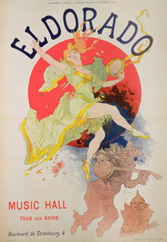 Quadro su tela Poster for El Dorado by Jules Cheret