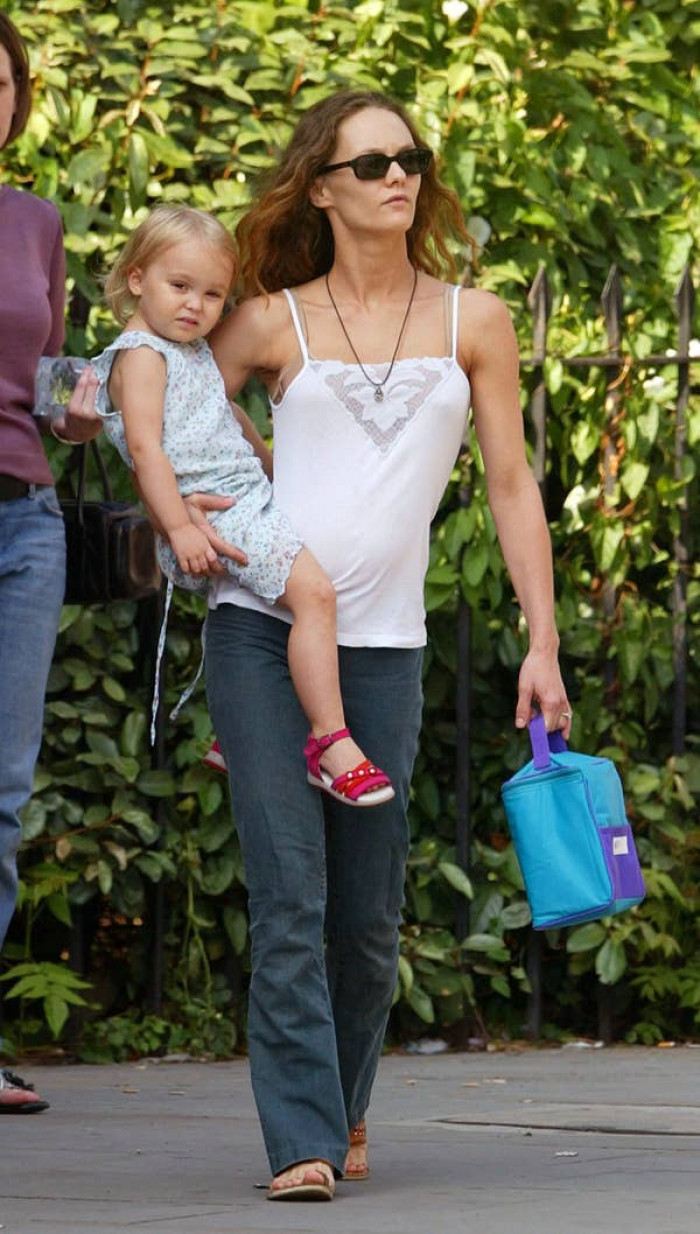 16. Lily Rose Depp with her mom, Vanessa Paradis