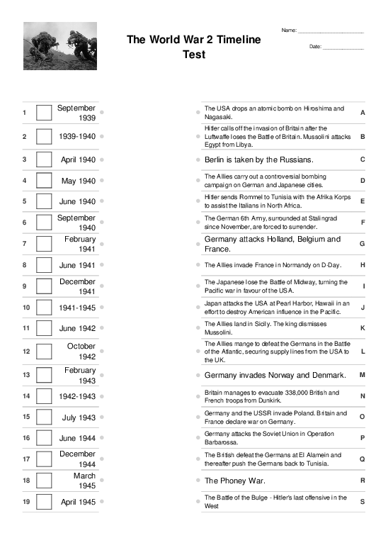 World War 2 Worksheets With Answers Pdf