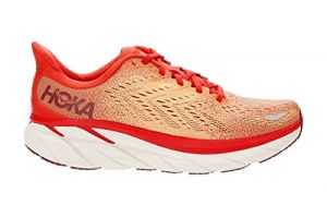 Hoka One One Mens Clifton 8 Mesh Fiesta Blazing Orange Trainers 8.5 UK