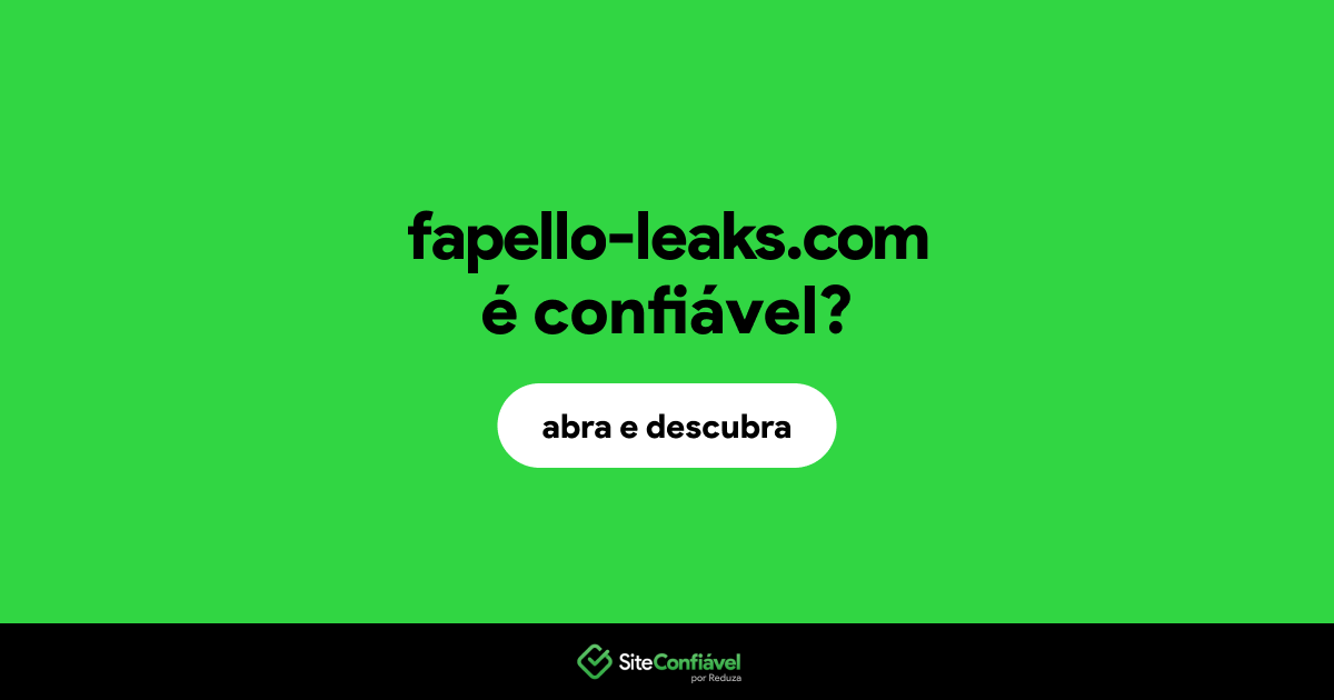 O site fapello-leaks.com é confiável?