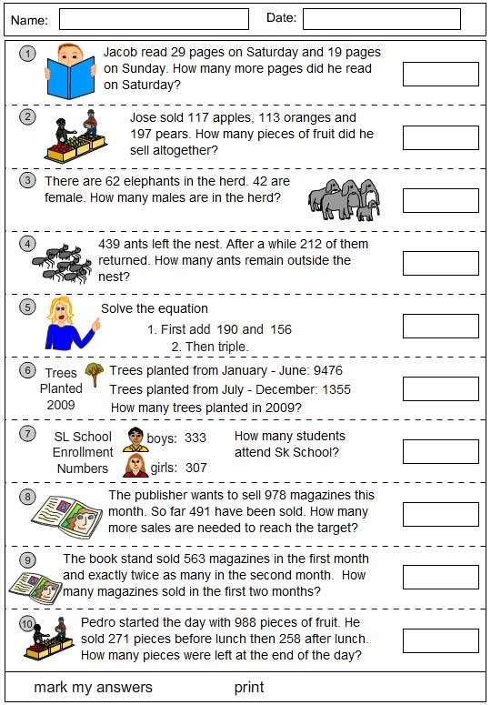 problem solving worksheets year 5 k5 learning grade 5 math word - maths ...