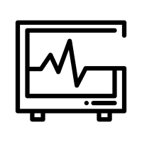 electrocardiogram bold icon