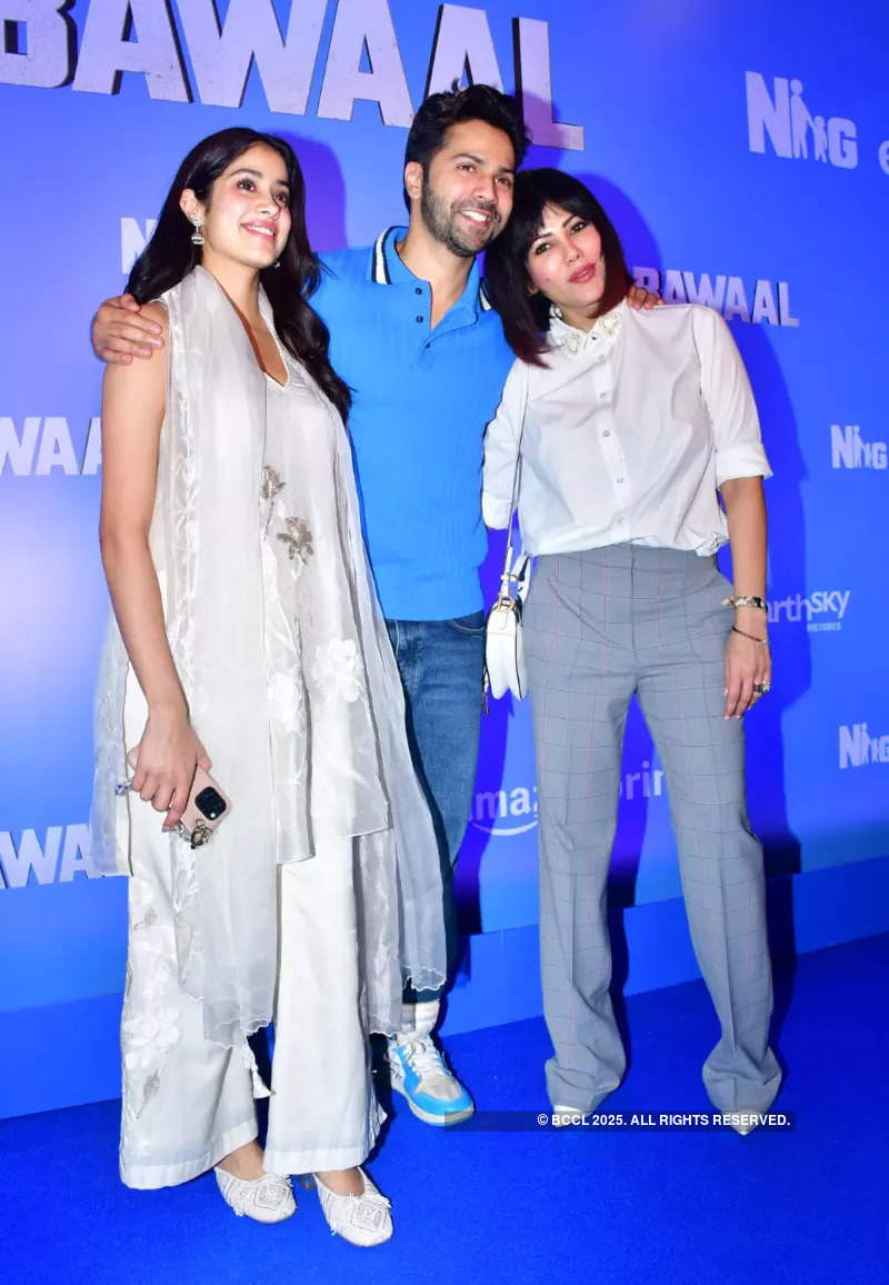 Janhvi Kapoor and Varun Dhawan promote their film Bawaal in style