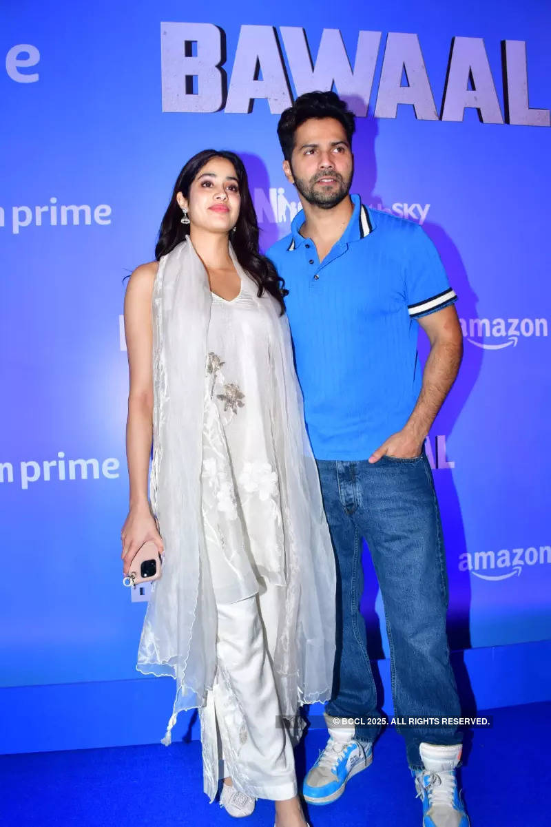 Janhvi Kapoor and Varun Dhawan promote their film Bawaal in style