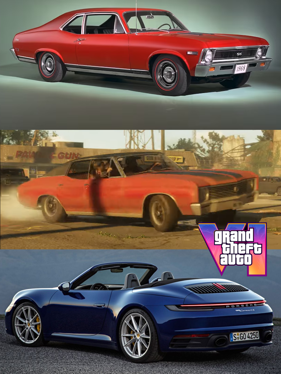 GTA VI Version Of Real Life Cars: Ferrari, Porsche and Ford, GTA VI ...