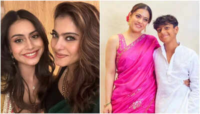 Children's Day! Kajol shares joyful moments with Yug and Nysa