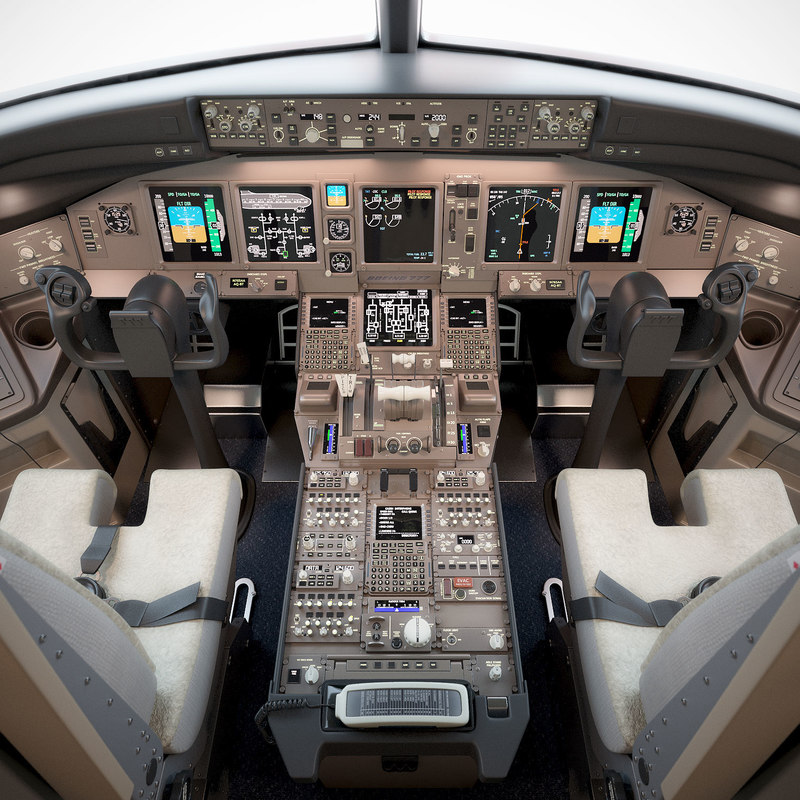 Boeing 777 Cockpit View