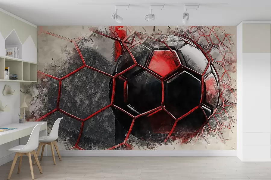 wall murals Black-red ball u72803