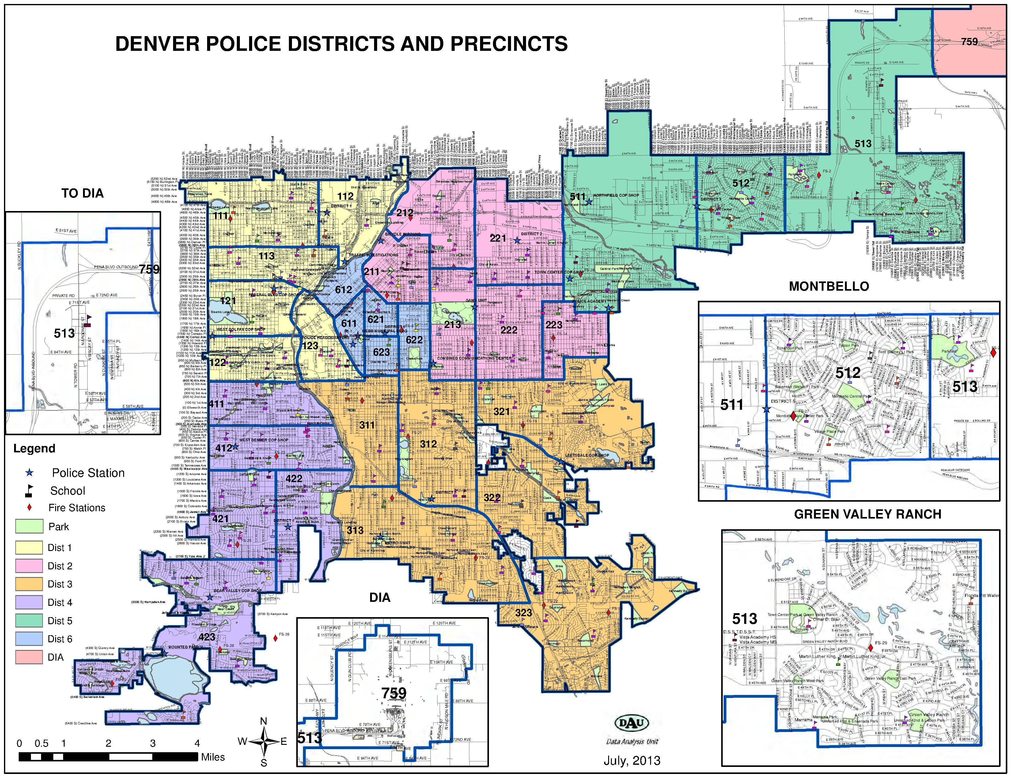 Denver City District Map