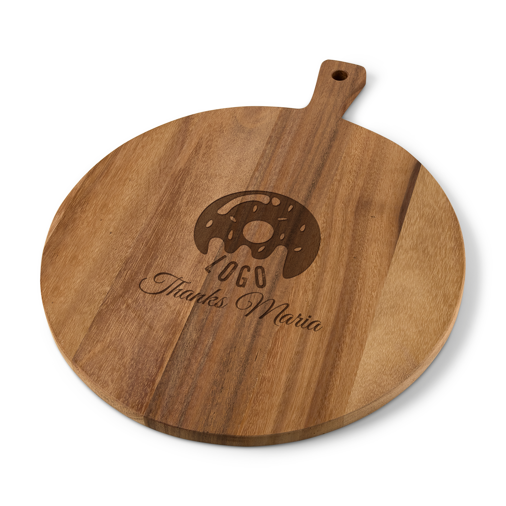 Engraved wooden serving platter