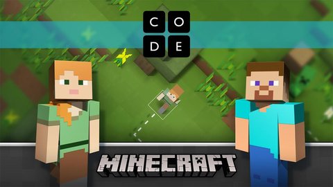 Microsoft has created a coding tutorial for kids through a simplified version of Minecraft that features two characters from the game.