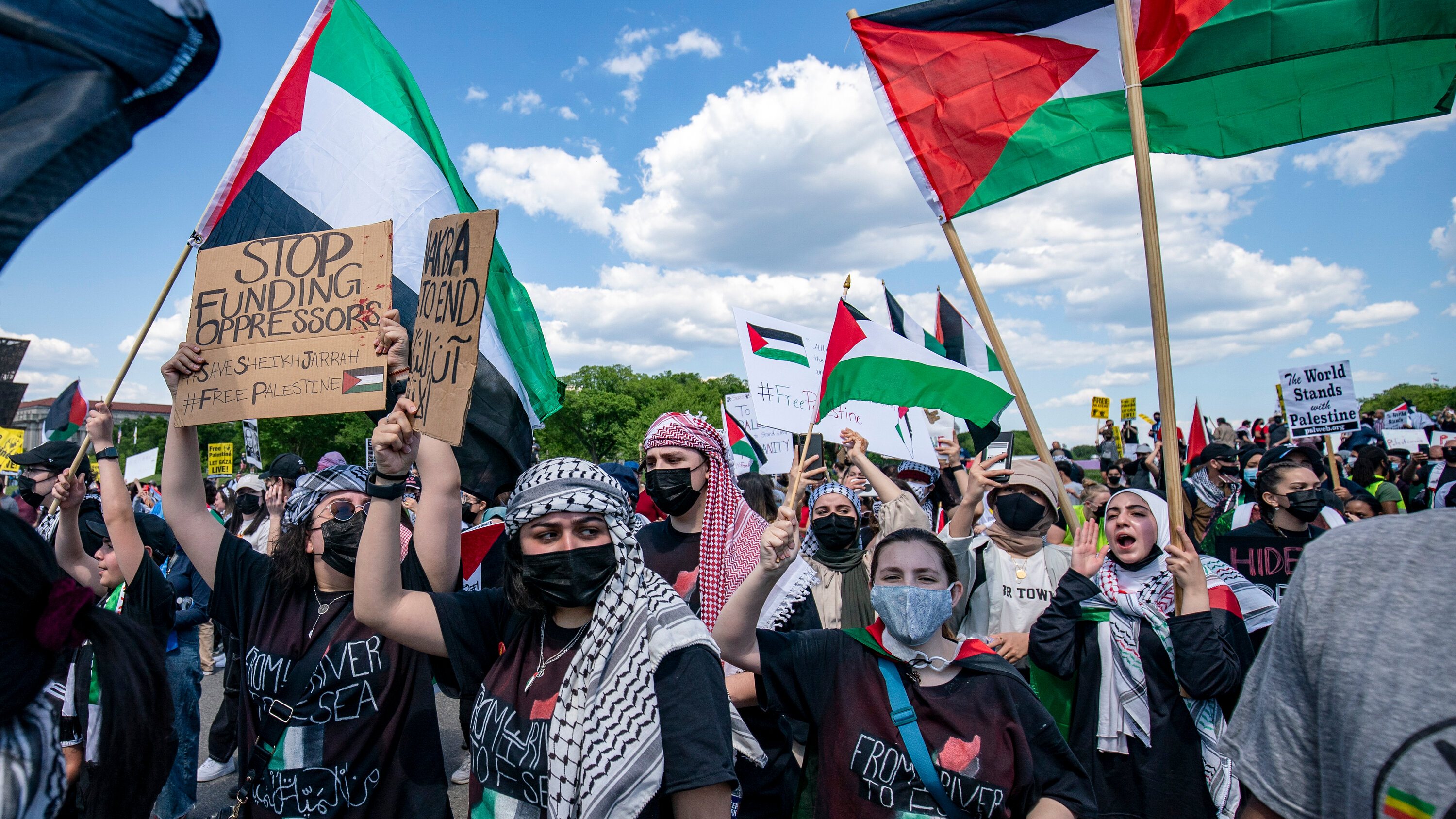 In Washington, Hundreds Take Part in ProPalestinian Protests The New