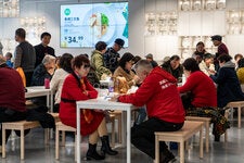 Seniors looking for love gather for afternoon tea at an Ikea in Shanghai.