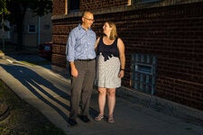 Josh and Jennifer Kaufmann in Chicago, where they recently bought their first home. With a budget of up to about $650,000, they wanted a house with enough space for a growing family.