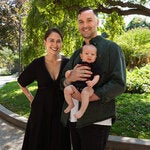 Dana and Tom Callahan with their 10-week old son in Manhattan, where they recently bought a new apartment.