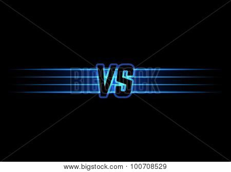 Blue Neon Versus Logo