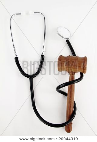 Judge's Gavel And Stethoscope