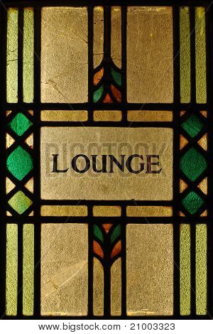 Stained Glass Lounge Sign