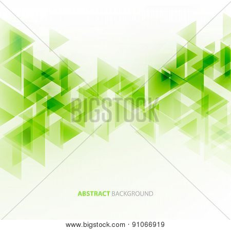 Abstract polygonal triangles poster.