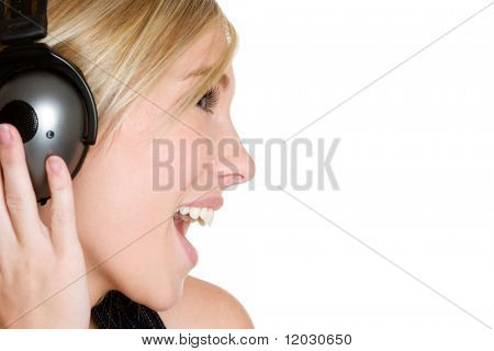 Singing Headphones Girl